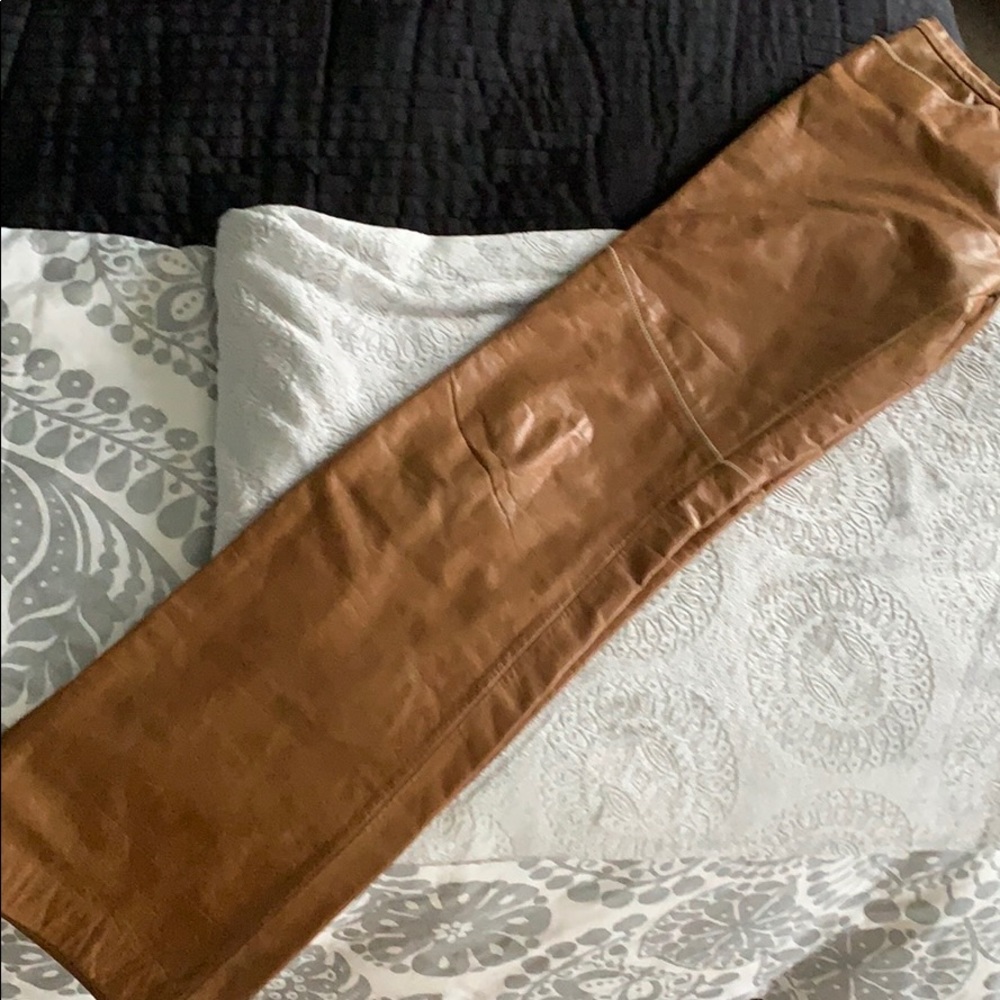 Leather Brown pants